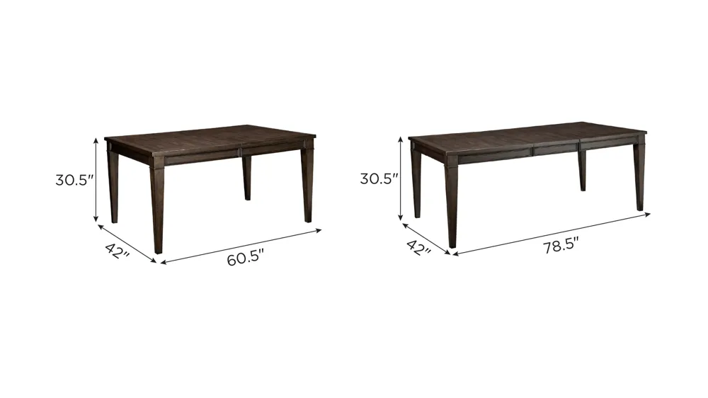 Sheffield Dining Table W/ Leaf Dimensions