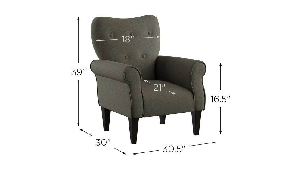 Lydia Accent Chair Dimensions