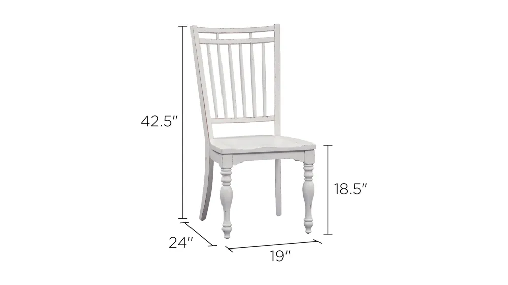 Forestport Spindle Back Dining Chair-Set of 2 Dimensions