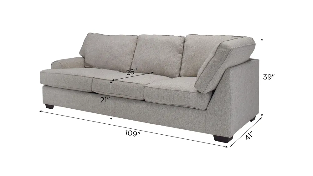 Suzanne Left Arm Facing Sofa w/Corner Dimensions