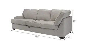 Suzanne Left Arm Facing Sofa w/Corner | Raymour & Flanigan