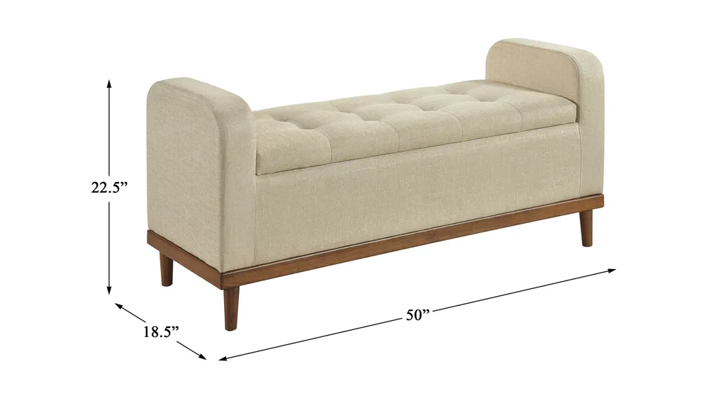 Calix Lift Top Storage Bench Dimensions