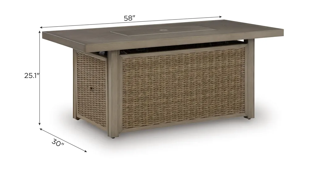 Laguna Heights Outdoor Fire Pit Table Dimensions