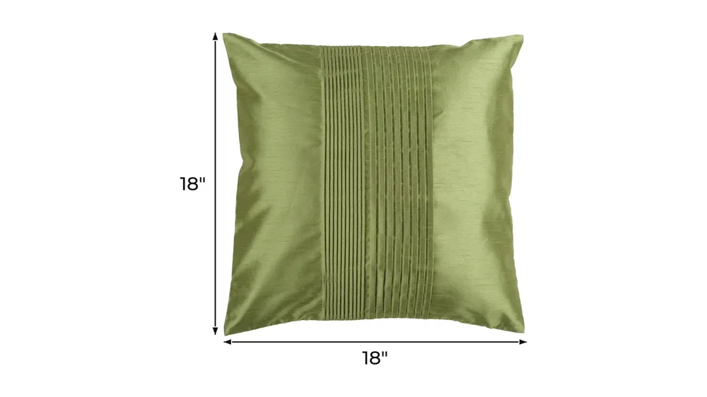 Solid Pleated 18" Down Throw Pillow Dimensions