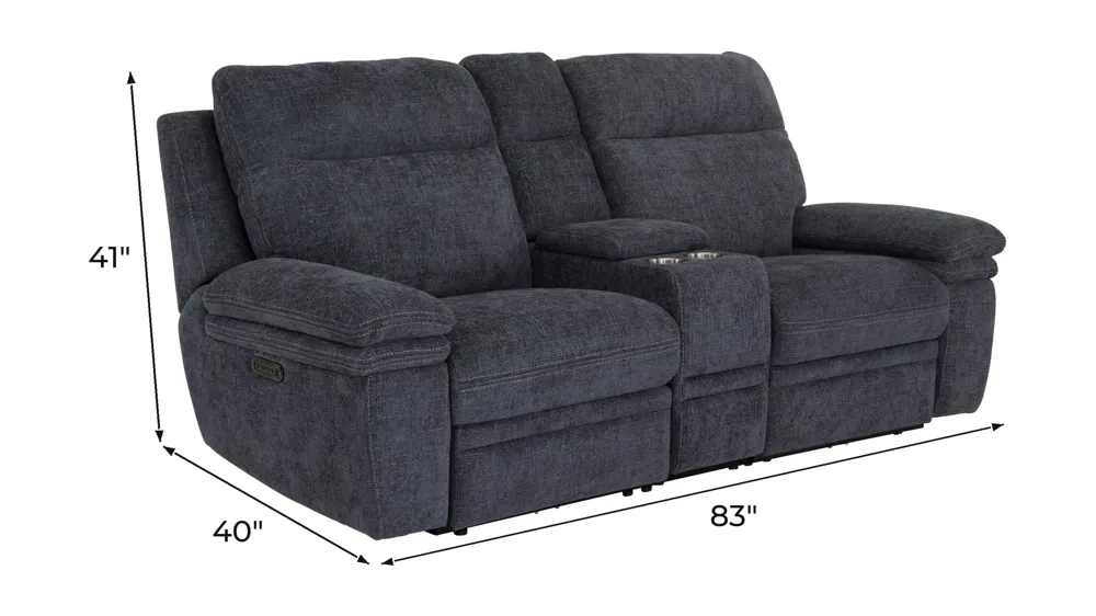 Enbridge 3-pc. Dual Power Console Loveseat Dimensions