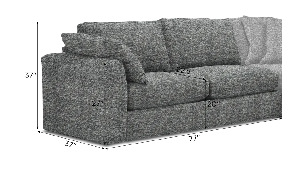 Nappily Left Arm Facing Loveseat Dimensions