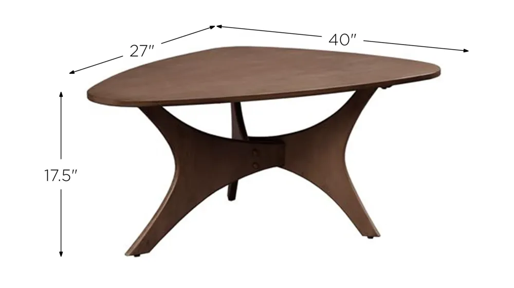 Manastique Triangle Coffee Table Dimensions