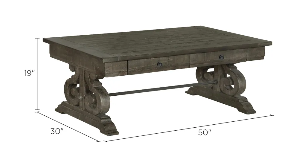 Bellamy Rectangular Cocktail Table Dimensions