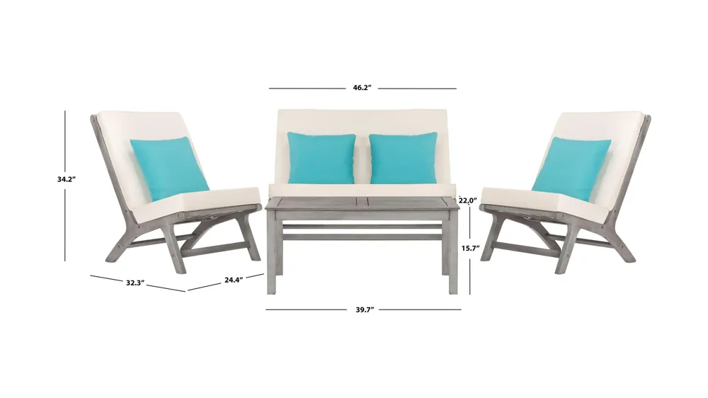 Micha 4-pc. Patio Set Dimensions