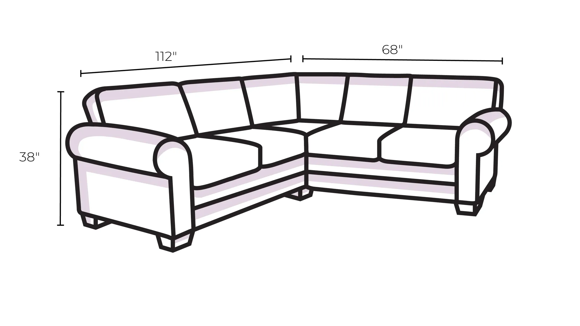 【ポニョ】ADRS Connie sofa wide 2seater Signature Connie 52906S2 2-Piece Sectional with Chaise