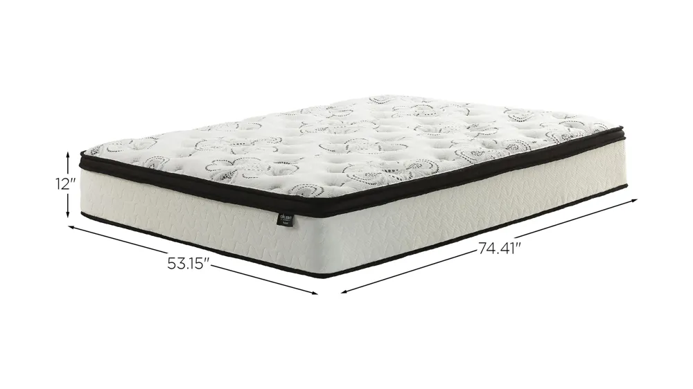 12-Inch Chime Hybrid Plush Mattress in a Box Dimensions