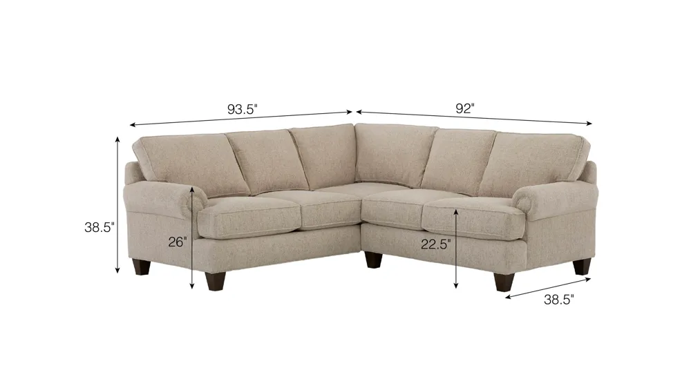 Crestwood 2-pc. Sectional | Raymour & Flanigan