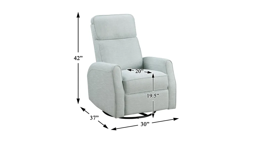 Lola Swivel Glider Recliner Dimensions