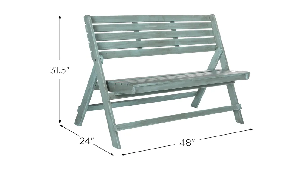 Wales Outdoor Folding Bench Dimensions