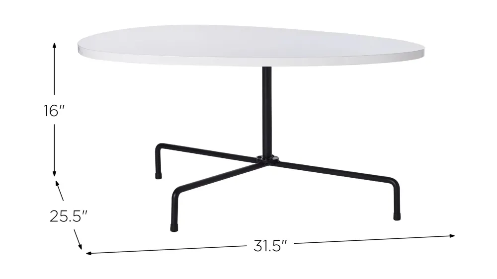 Lenna Tripod Coffee Table Dimensions