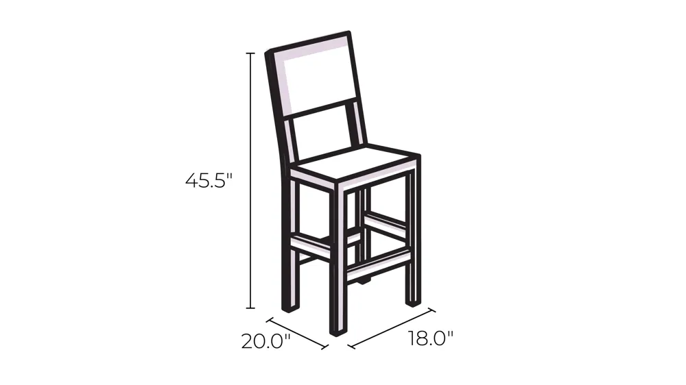 Monaco Bar Stool Dimensions