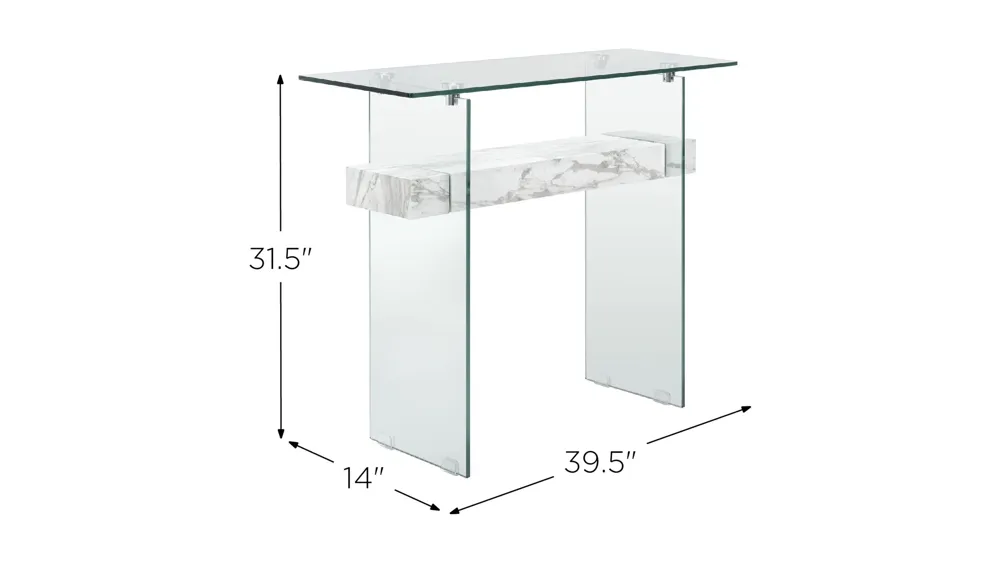 Alex Rectangular Console Table Dimensions