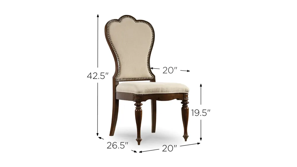 Leesburg Upholstered Side Chair - Set of 2 Dimensions