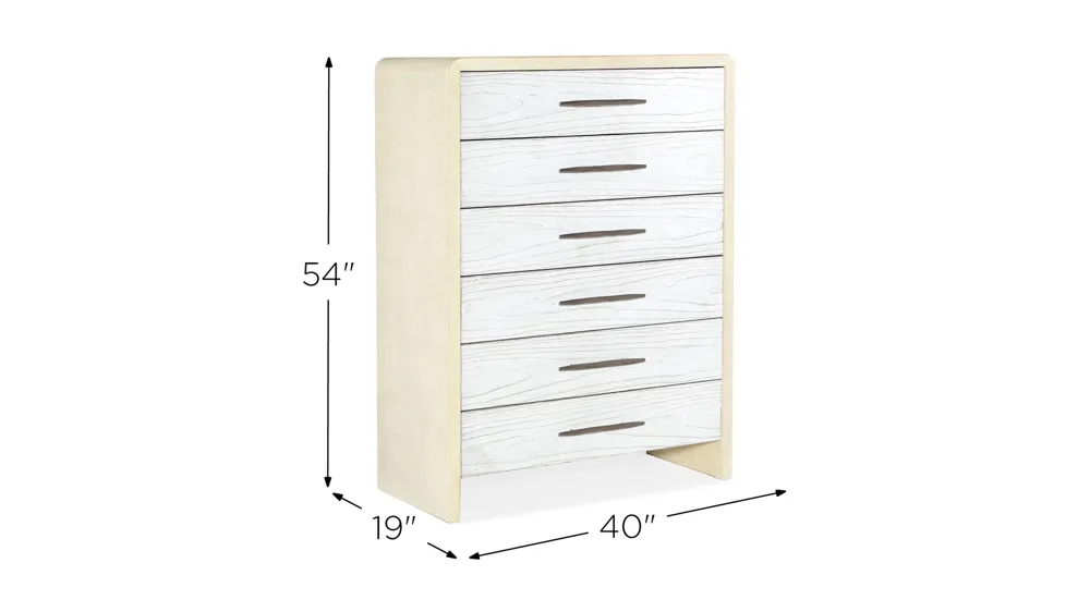 Cascade Six-Drawer Chest Dimensions