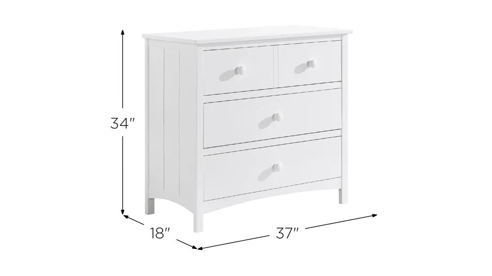 Oxford Baby Universal Snow White 3 Drawer Dresser