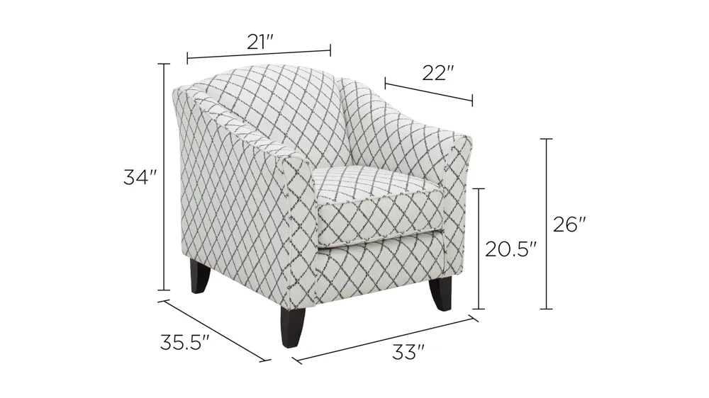 Alphie Accent Chair Dimensions