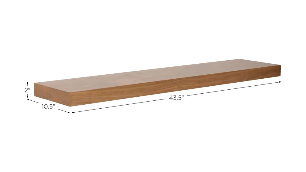 Barney 43" Floating Shelf Dimensions