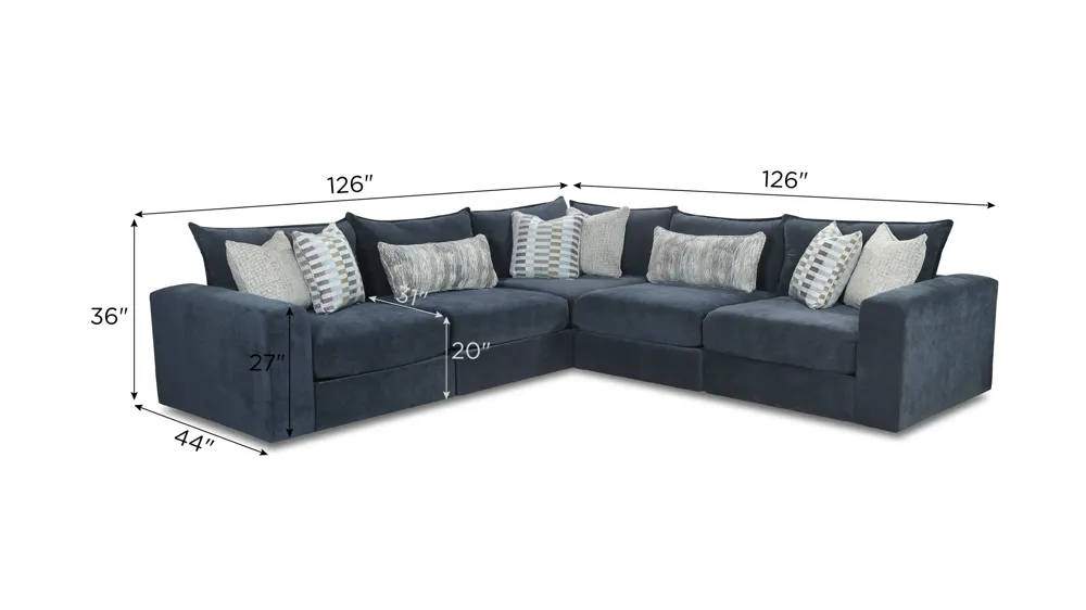 Durango 5-pc. Sectional Dimensions