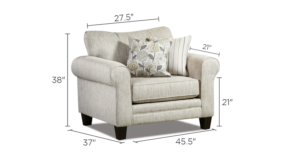 McKinley Chair-and-a-Half Dimensions