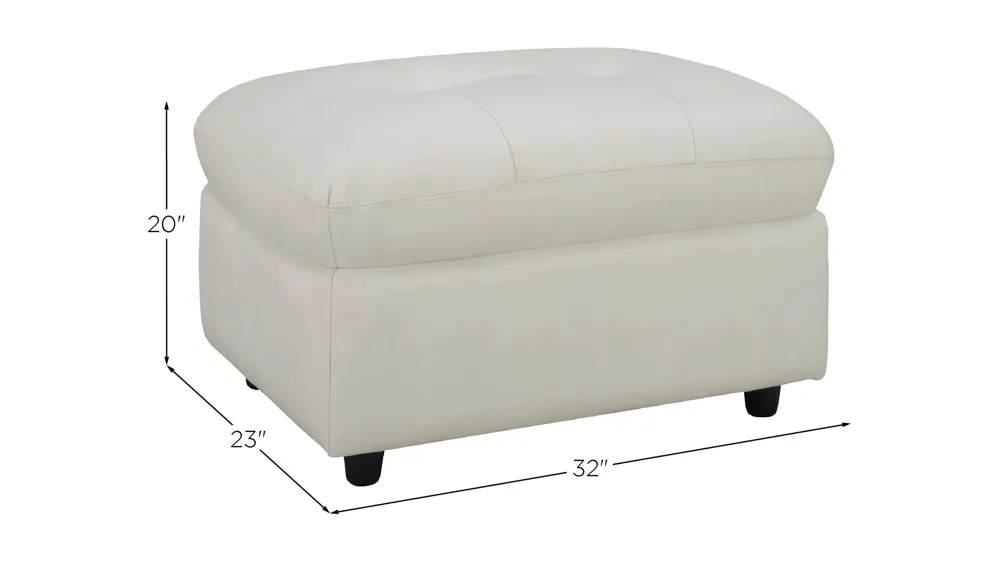 Damar Leather Ottoman Dimensions