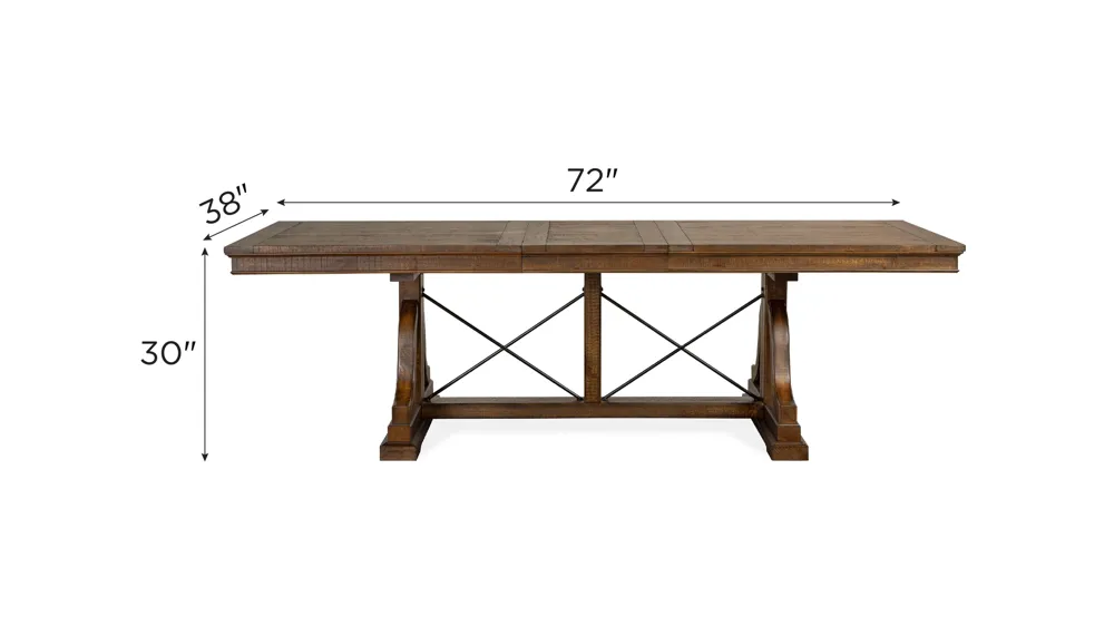 Ivy Ridge Trestle Dining Table Dimensions