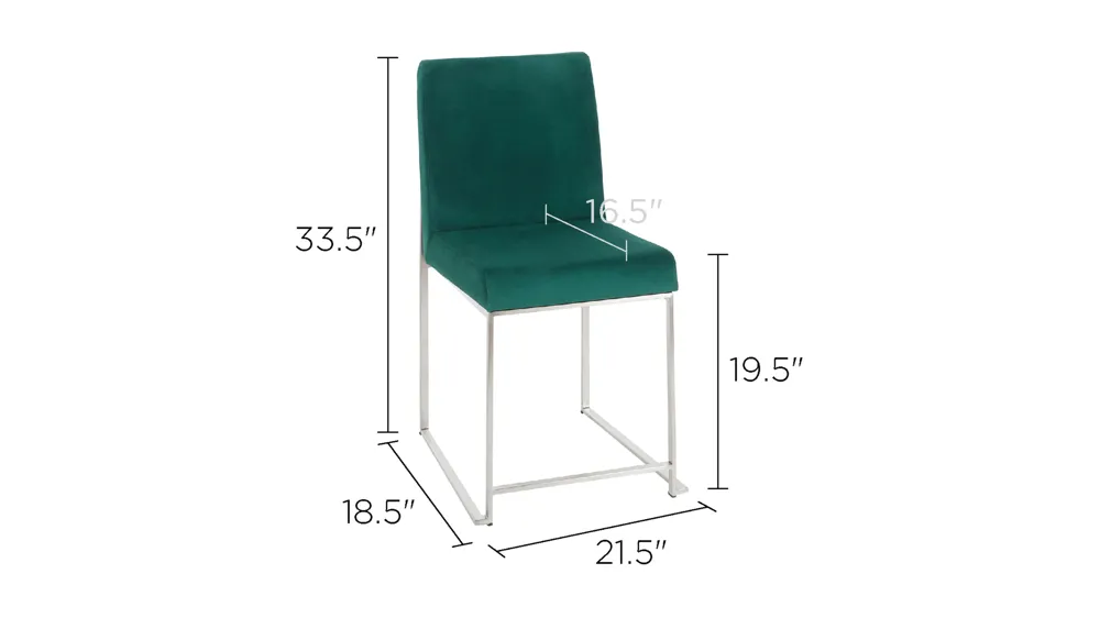 Fuji Dining Chairs: Set of 2 Dimensions