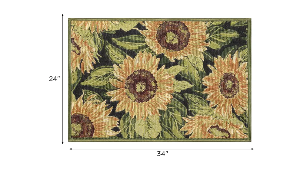 Esencia Sunflowers Indoor/Outdoor Mat Dimensions