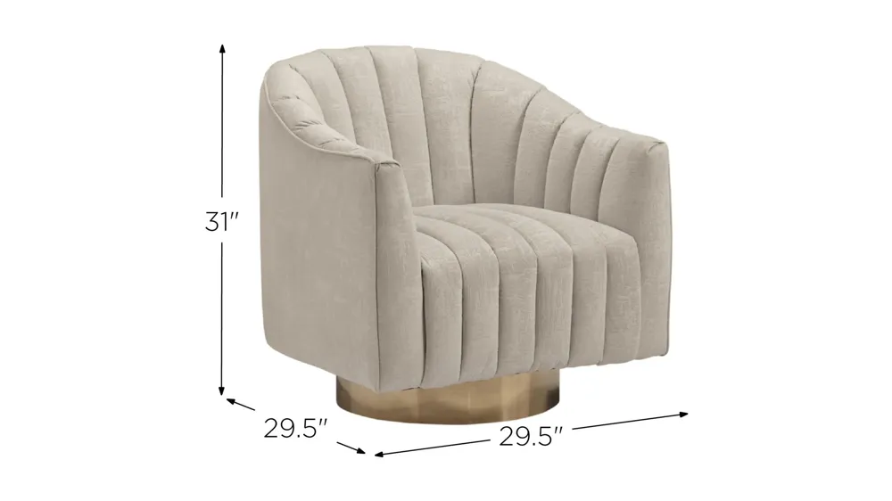Penzlin Swivel Accent Chair Dimensions