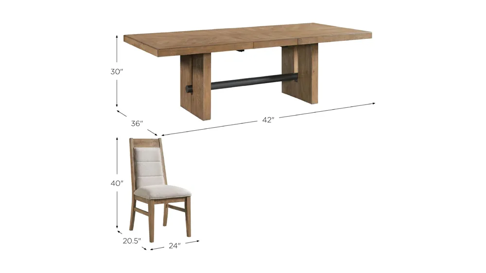 Landmark 7-Pc. Dining Set Dimensions