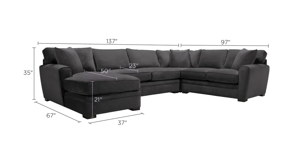 Artemis II 4-pc. Sectional Dimensions