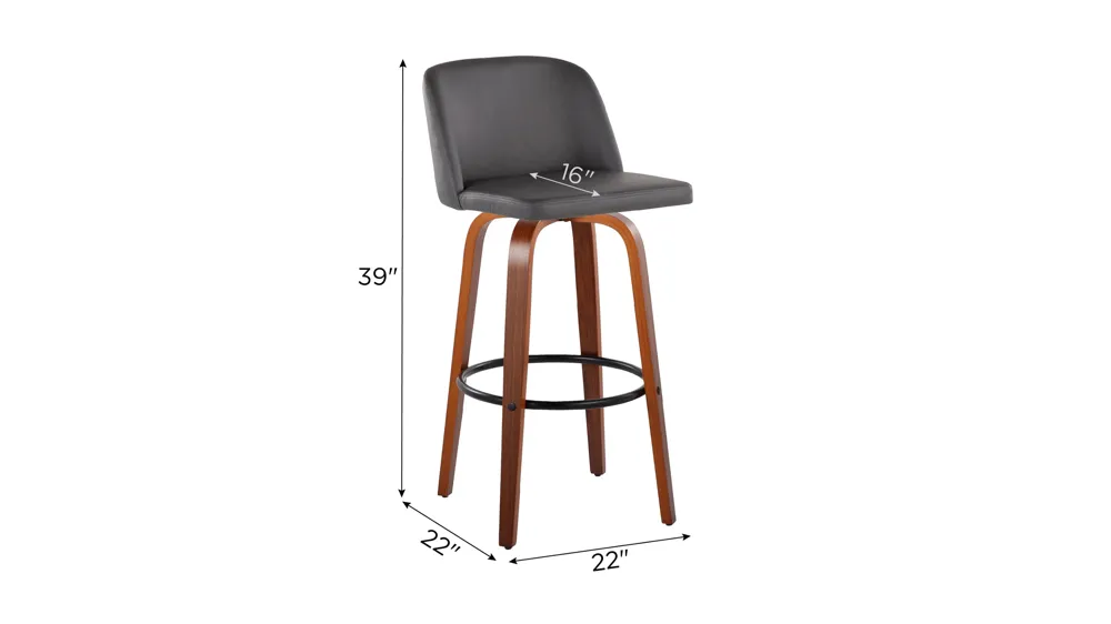Toriano Barstool - Set of 2 Dimensions