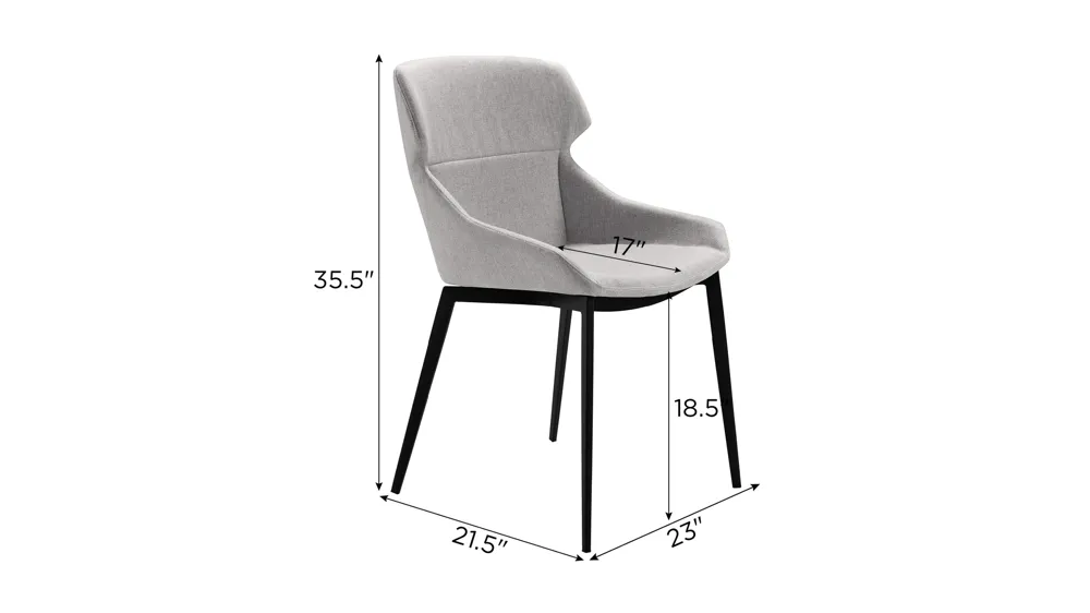 Kenna Dining Chair - Set of 2 Dimensions