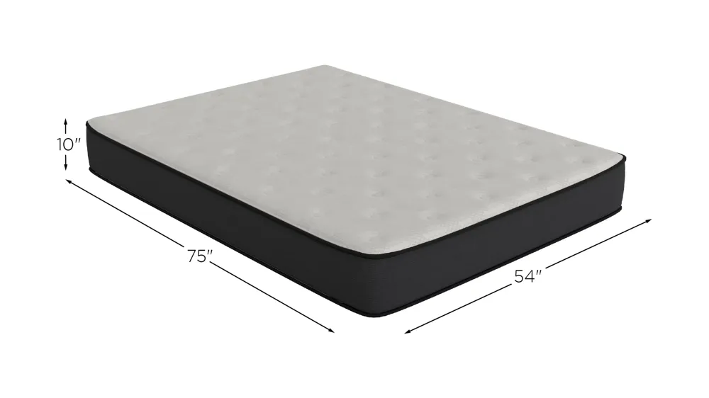 SleepInc. 10-inch Medium Hybrid Mattress in a Box Dimensions