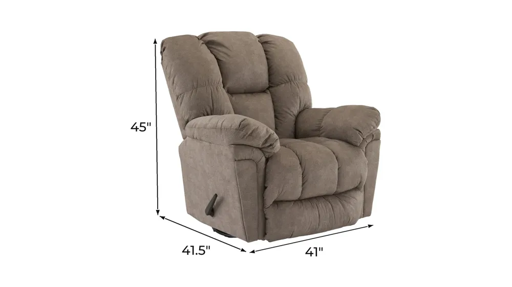 Leroy Manual Swivel Glider Recliner Dimensions