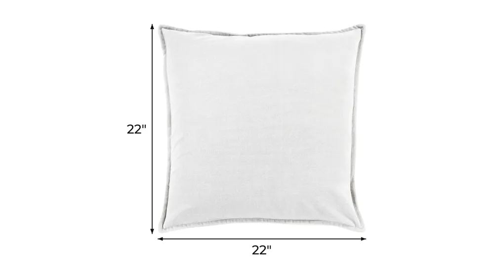 Cotton Velvet 22" Down Throw Pillow Dimensions