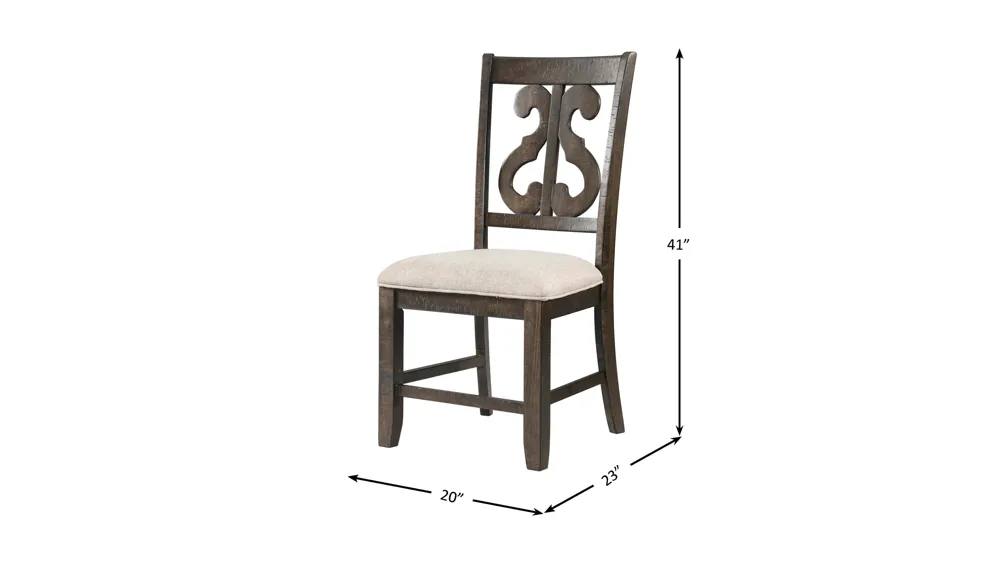 Stanford Side Chair Set of 2 Dimensions