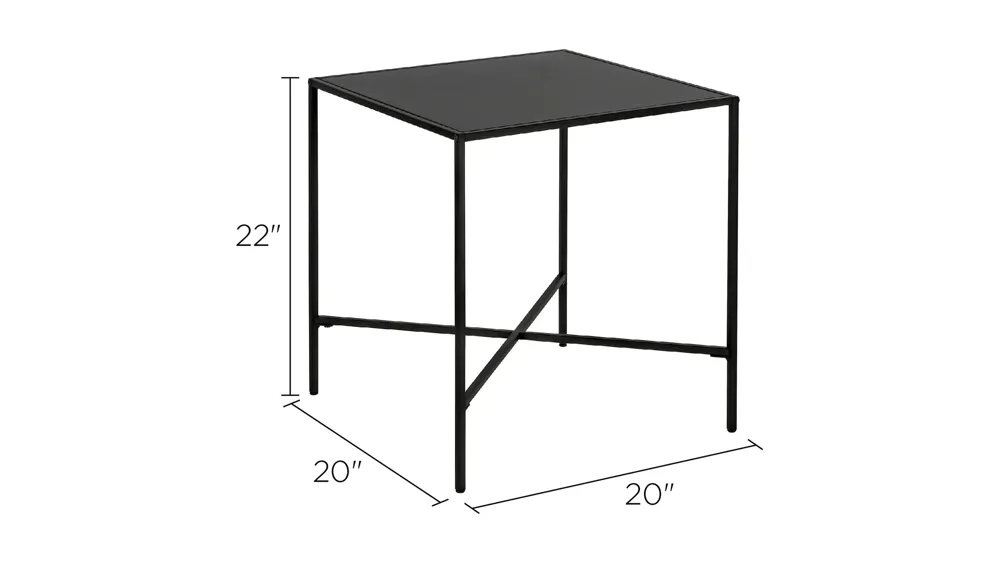 Edena Square End Table Dimensions