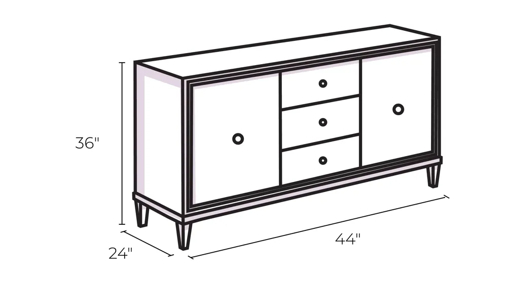 Regal Kitchen Cart w/ Casters Dimensions