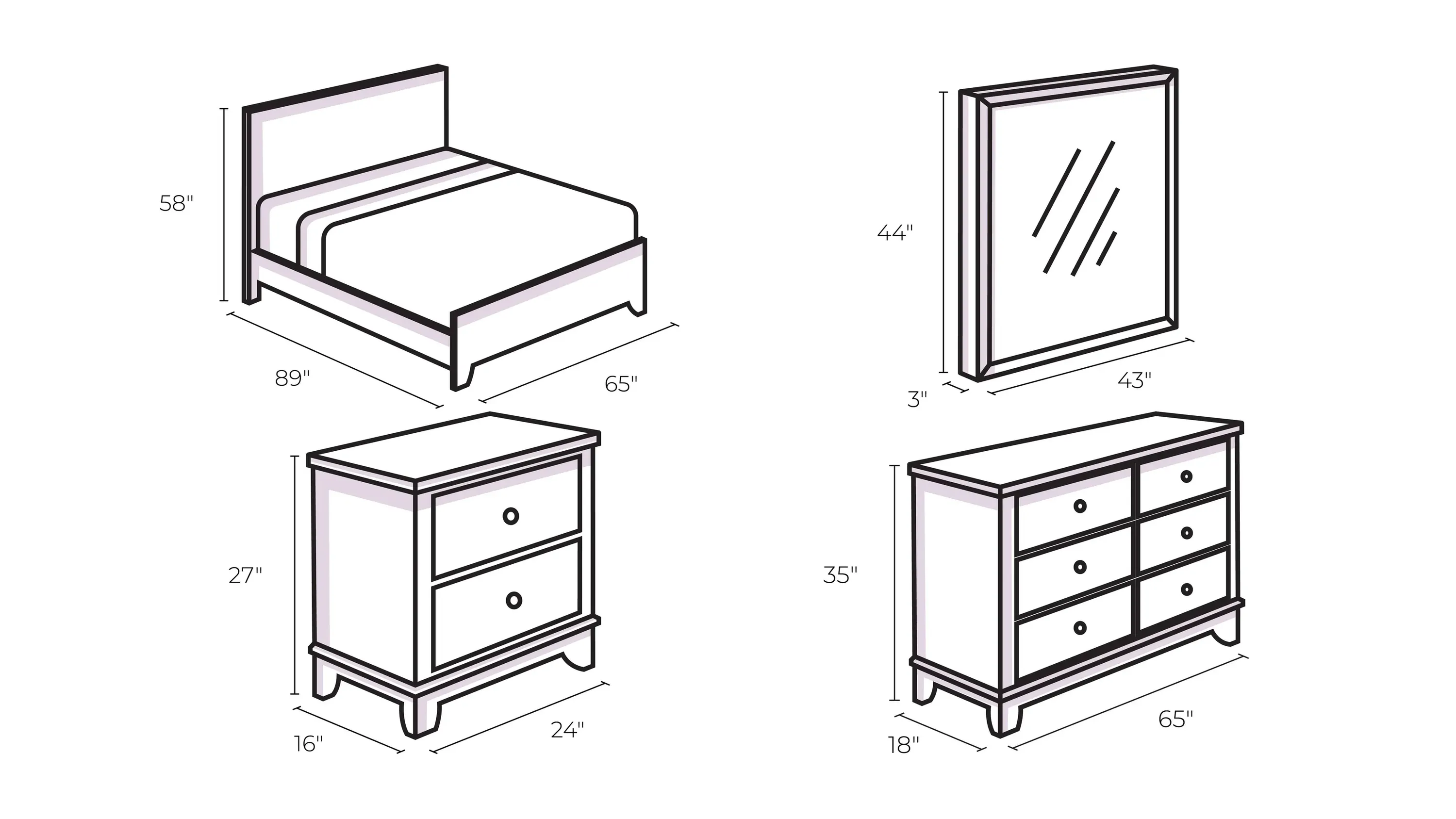 Summit 4-pc. Post Bedroom Set | Raymour & Flanigan