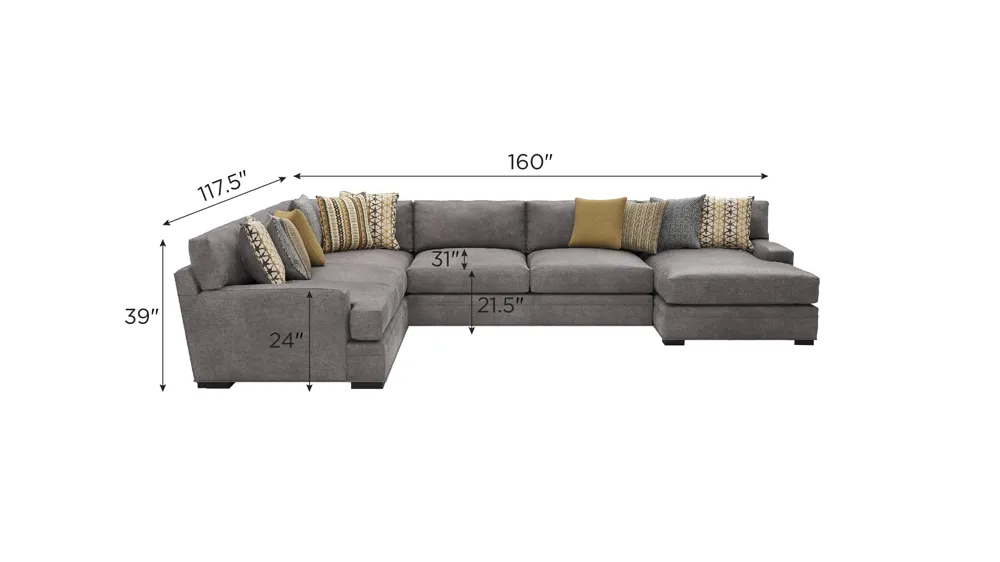 Bayside 4-pc. Sectional Dimensions