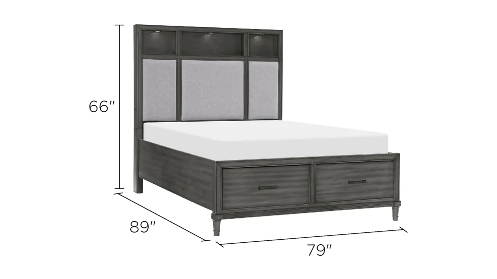 Lana Upholstered Platform Bed Dimensions