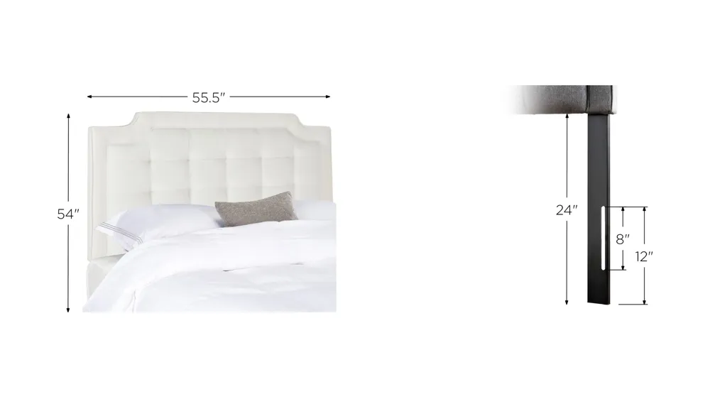 Sapphire  Upholstered Headboard Dimensions
