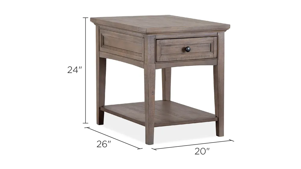Paxton Place Rectangular End Table Dimensions
