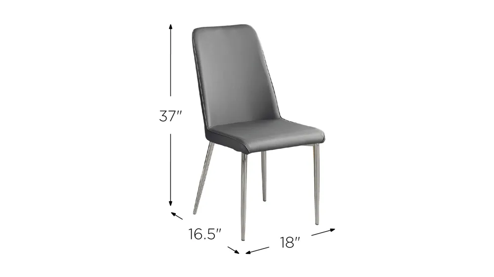 Monarch Cushioned Dining Chair- Set of 2 Dimensions
