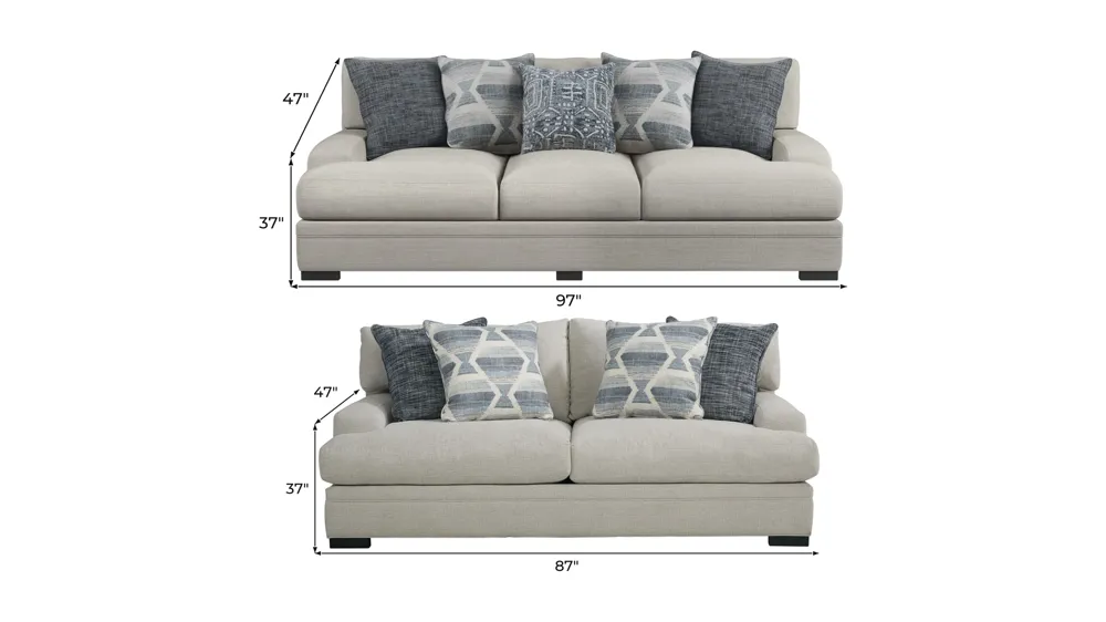 Bayside Living Room Set Dimensions